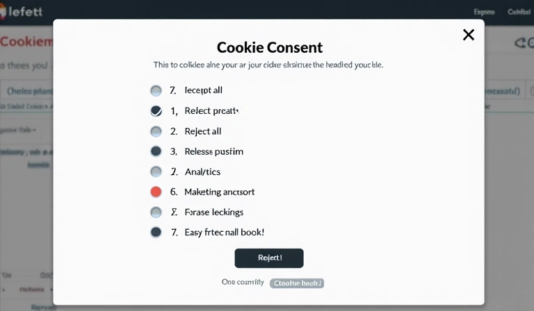Zrzut ekranu okna dialogowego zgody na pliki cookie z opcjami zarządzania